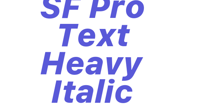 SF Pro Text Heavy Italic Font