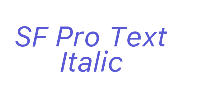 SF Pro Text Italic Font Download