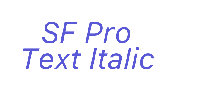 SF Pro Text Italic Font