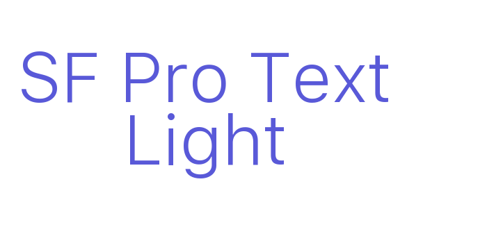 SF Pro Text Light Font