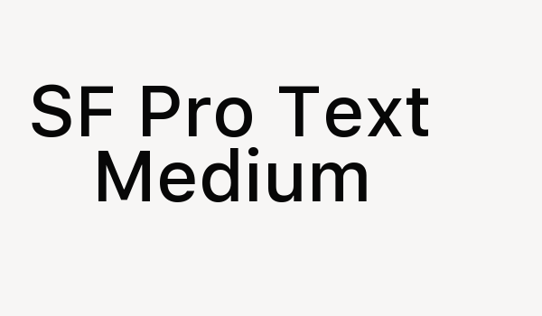 SF Pro Text Medium Font