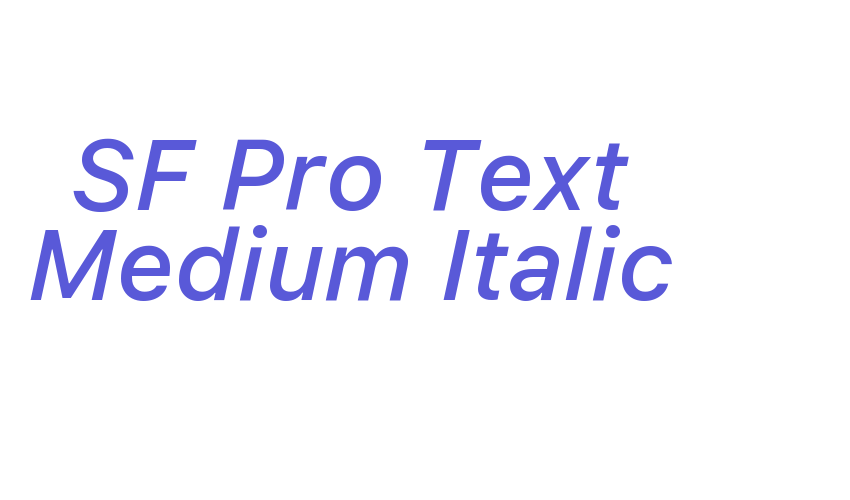 SF Pro Text Medium Italic Font Download