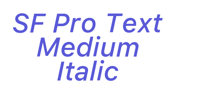 SF Pro Text Medium Italic Font Download