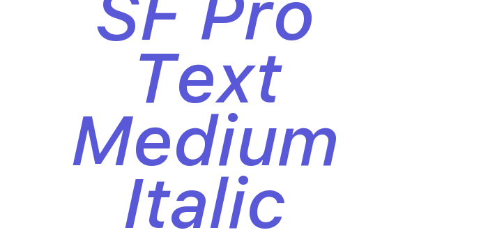 SF Pro Text Medium Italic Font