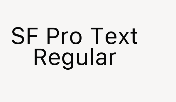 SF Pro Text Regular Font