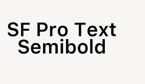 SF Pro Text Semibold Font