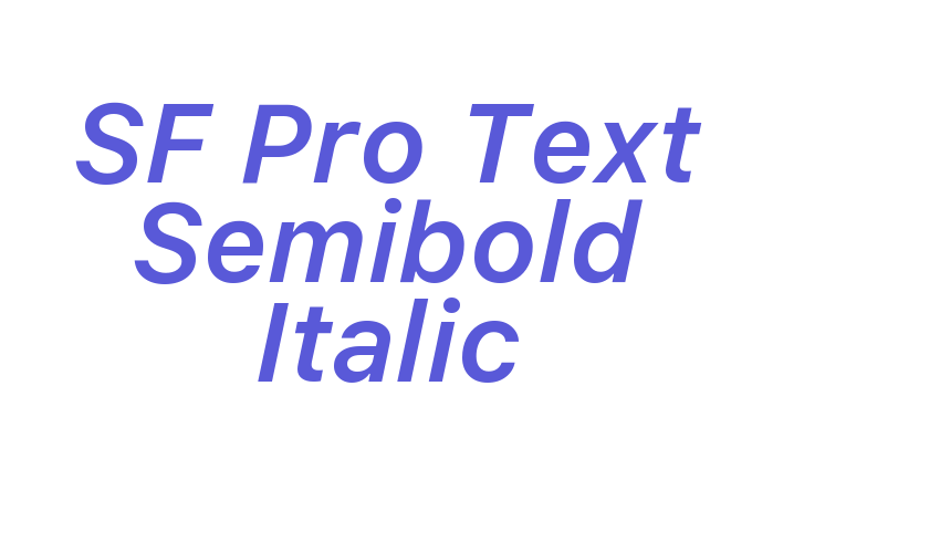 SF Pro Text Semibold Italic Font Download