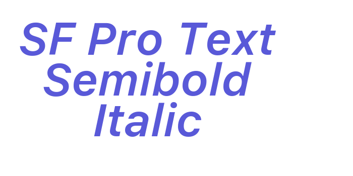 SF Pro Text Semibold Italic Font Download