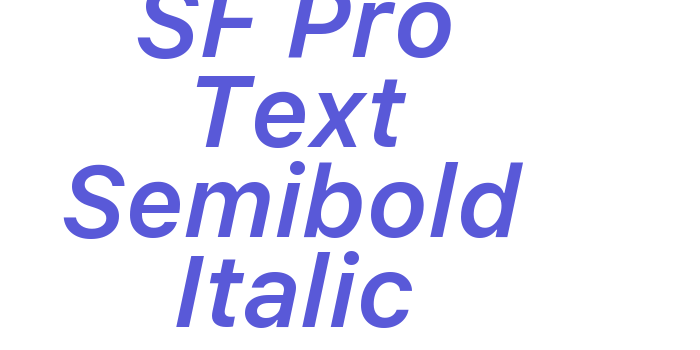 SF Pro Text Semibold Italic Font