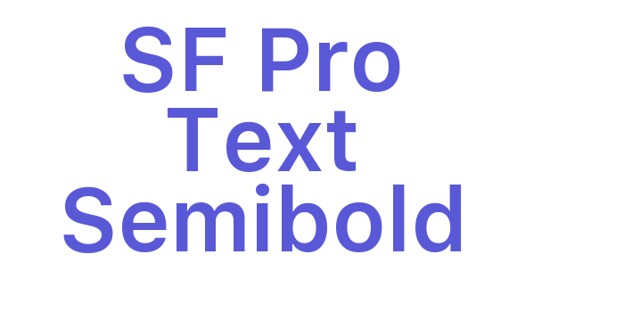 SF Pro Text Semibold Font