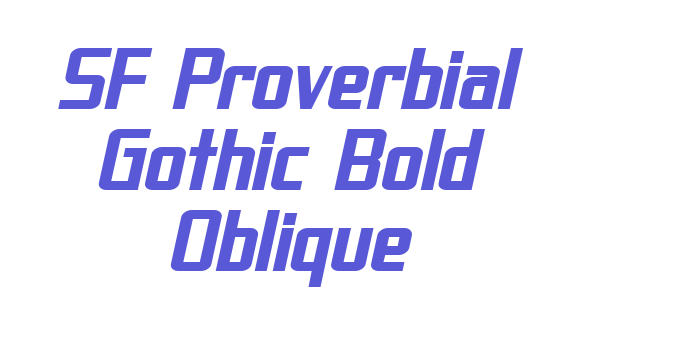 SF Proverbial Gothic Bold Oblique Font Download