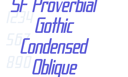 SF Proverbial Gothic Condensed Oblique Font Download