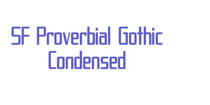 SF Proverbial Gothic Condensed Font Download