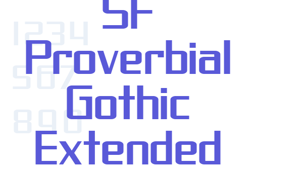 SF Proverbial Gothic Extended Font