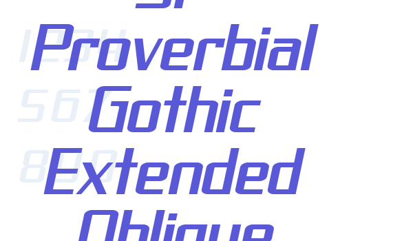 SF Proverbial Gothic Extended Oblique Font