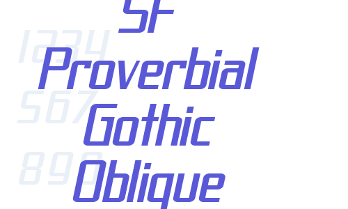 SF Proverbial Gothic Oblique Font Download