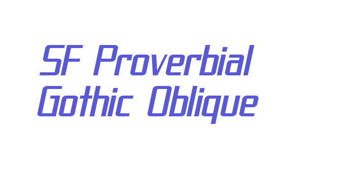 SF Proverbial Gothic Oblique Font Download