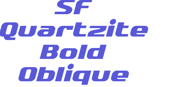 SF Quartzite Bold Oblique Font