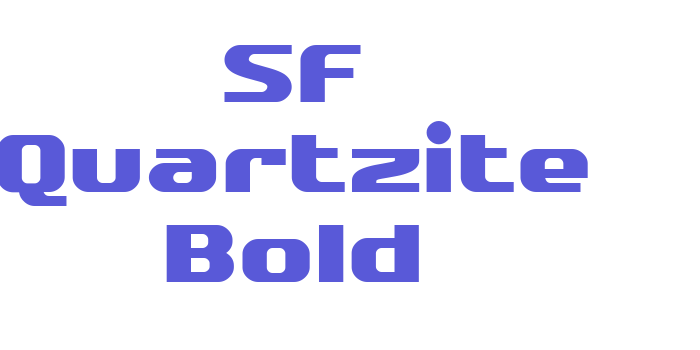 SF Quartzite Bold Font