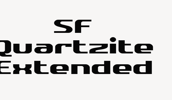 SF Quartzite Extended Font