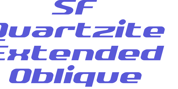 SF Quartzite Extended Oblique Font