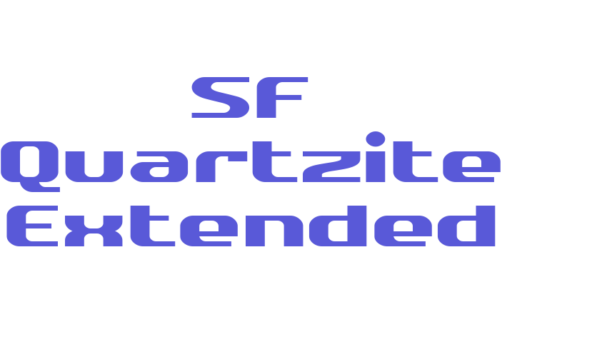 SF Quartzite Extended Font