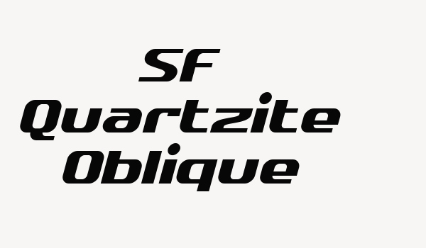 SF Quartzite Oblique Font