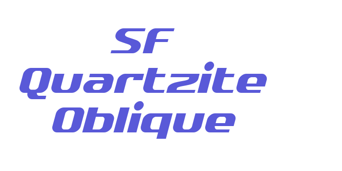 SF Quartzite Oblique Font Download