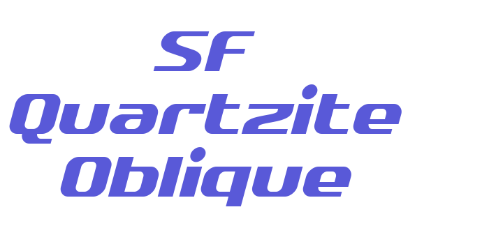 SF Quartzite Oblique Font