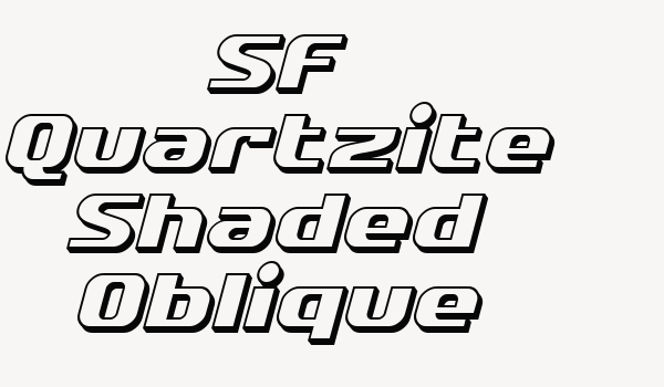 SF Quartzite Shaded Oblique Font