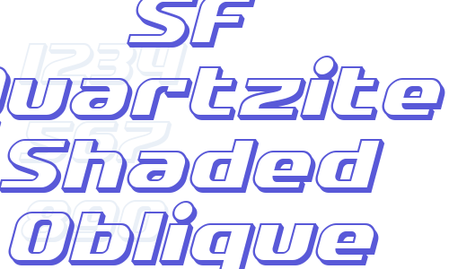 SF Quartzite Shaded Oblique Font Download