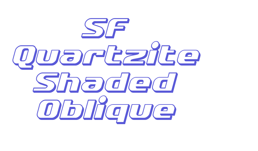 SF Quartzite Shaded Oblique Font