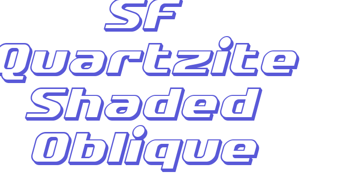 SF Quartzite Shaded Oblique Font