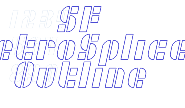 SF RetroSplice Outline Font