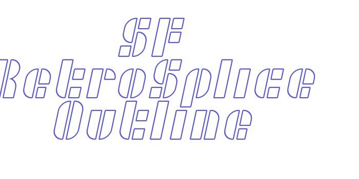 SF RetroSplice Outline Font Download