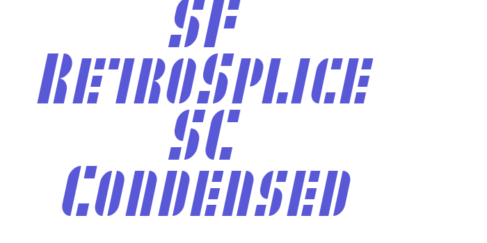 SF RetroSplice SC Condensed Font Download