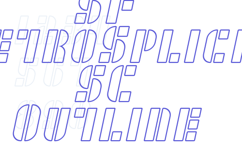 SF RetroSplice SC Outline Font Download