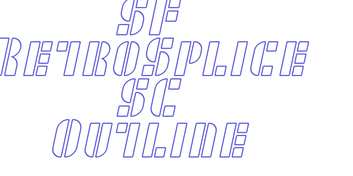 SF RetroSplice SC Outline Font Download