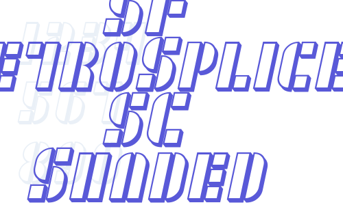 SF RetroSplice SC Shaded Font Download