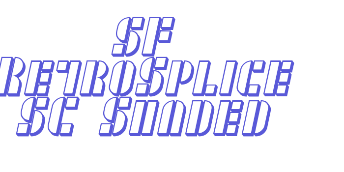 SF RetroSplice SC Shaded Font Download