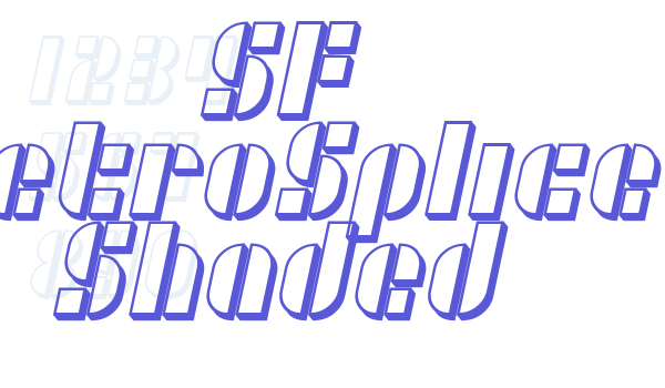 SF RetroSplice Shaded Font