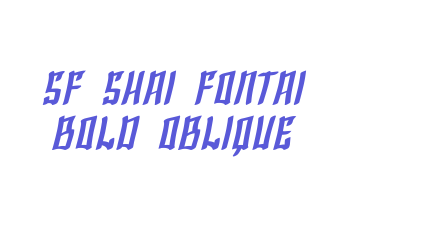 SF Shai Fontai Bold Oblique Font Download