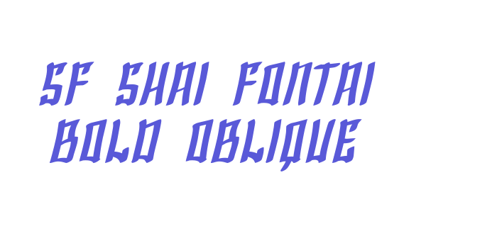 SF Shai Fontai Bold Oblique Font Download