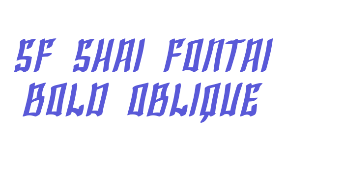 SF Shai Fontai Bold Oblique Font