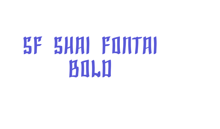 SF Shai Fontai Bold Font Download