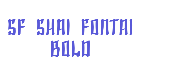 SF Shai Fontai Bold Font