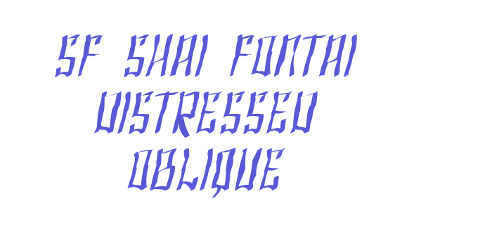 SF Shai Fontai Distressed Oblique Font Download