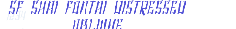 SF Shai Fontai Distressed Oblique-font