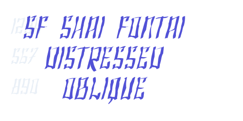 SF Shai Fontai Distressed Oblique-font-download