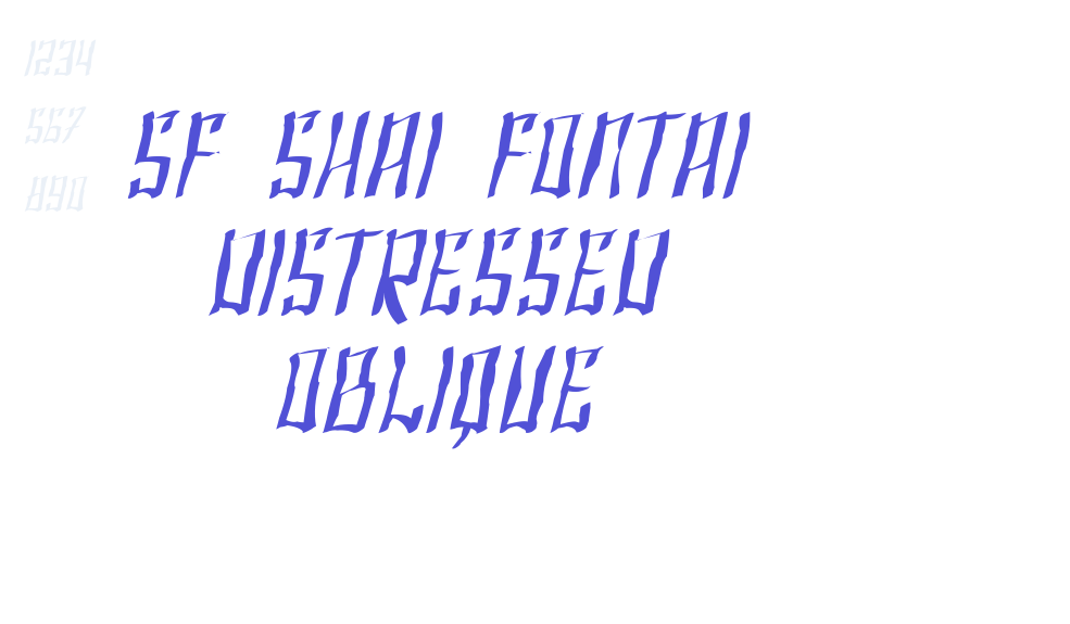 SF Shai Fontai Distressed Oblique-font-download